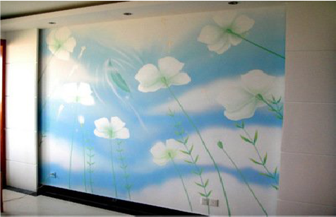 毕节画墙绘怎么画好白云的蓬松感？