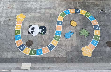 毕节地面游戏彩绘